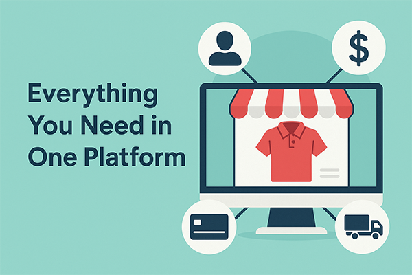 Online store platform dashboard